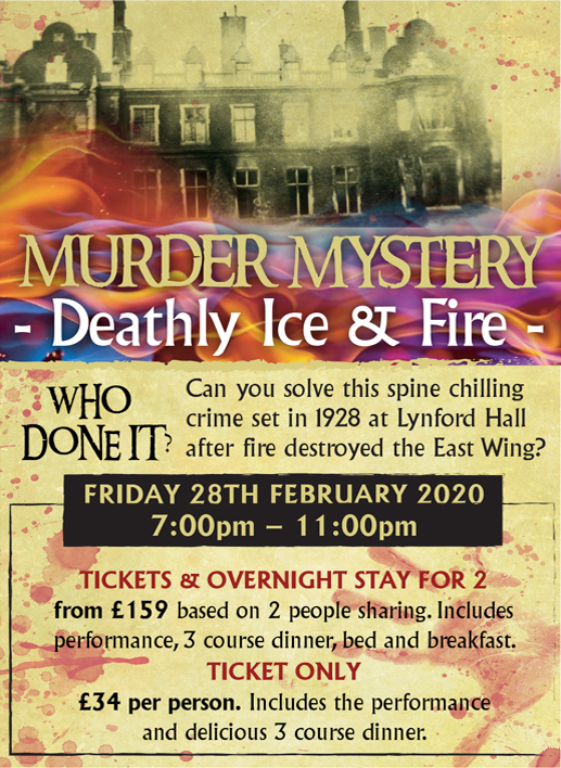 Murder Mystery Night, Lynford Hall, February 2020
